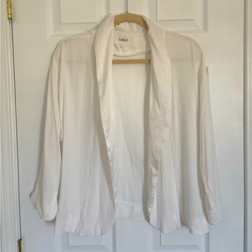 Ba&sh white open front cardigan - size 2